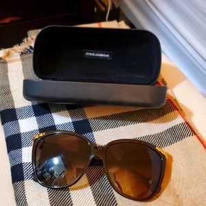 D&G brown/gold sunglasses with case